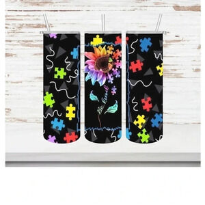 Be Kind Puzzle Pieces 20oz. Skinny‎ Tumbler